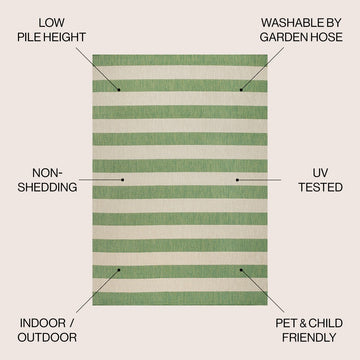 Negril Two-tone Wide Stripe Indoor/outdoor Area Rug